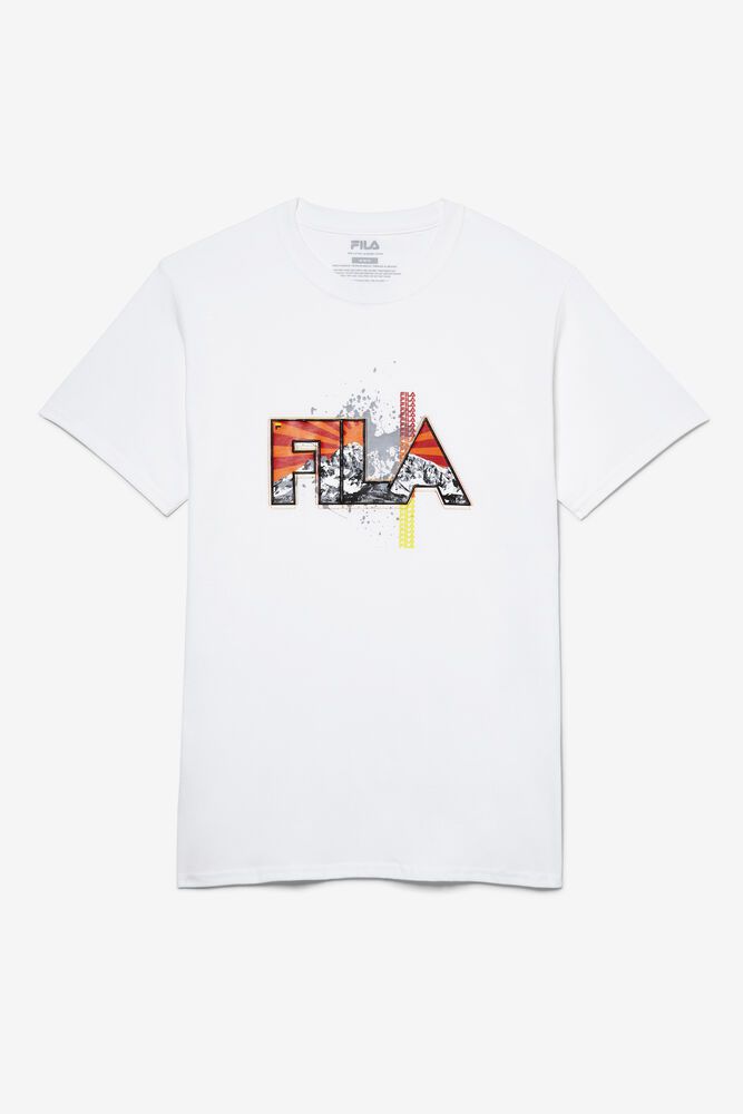 Fila T Skjorte Herre Hvite Stitch Mt. 142790-LNA